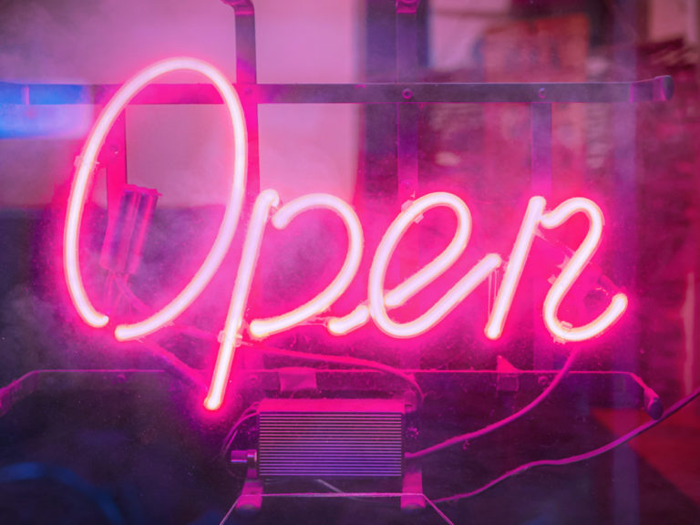 Neon open sign