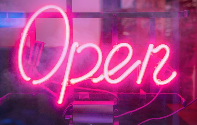 Neon open sign